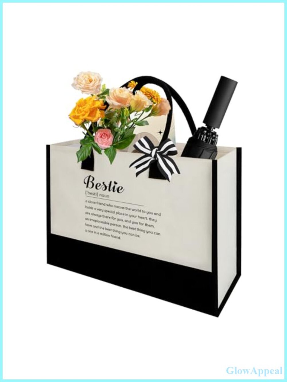 Canvas Tote Bag Bestie Gift Reusable Shopping Travel Beach Bag